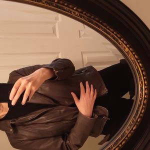 MuuBaa size 10 like new brown leather jacket